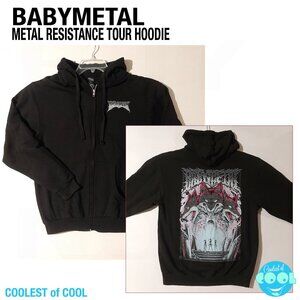 Babymetal metal resistance tour medium hoodie black three headed fox graphic